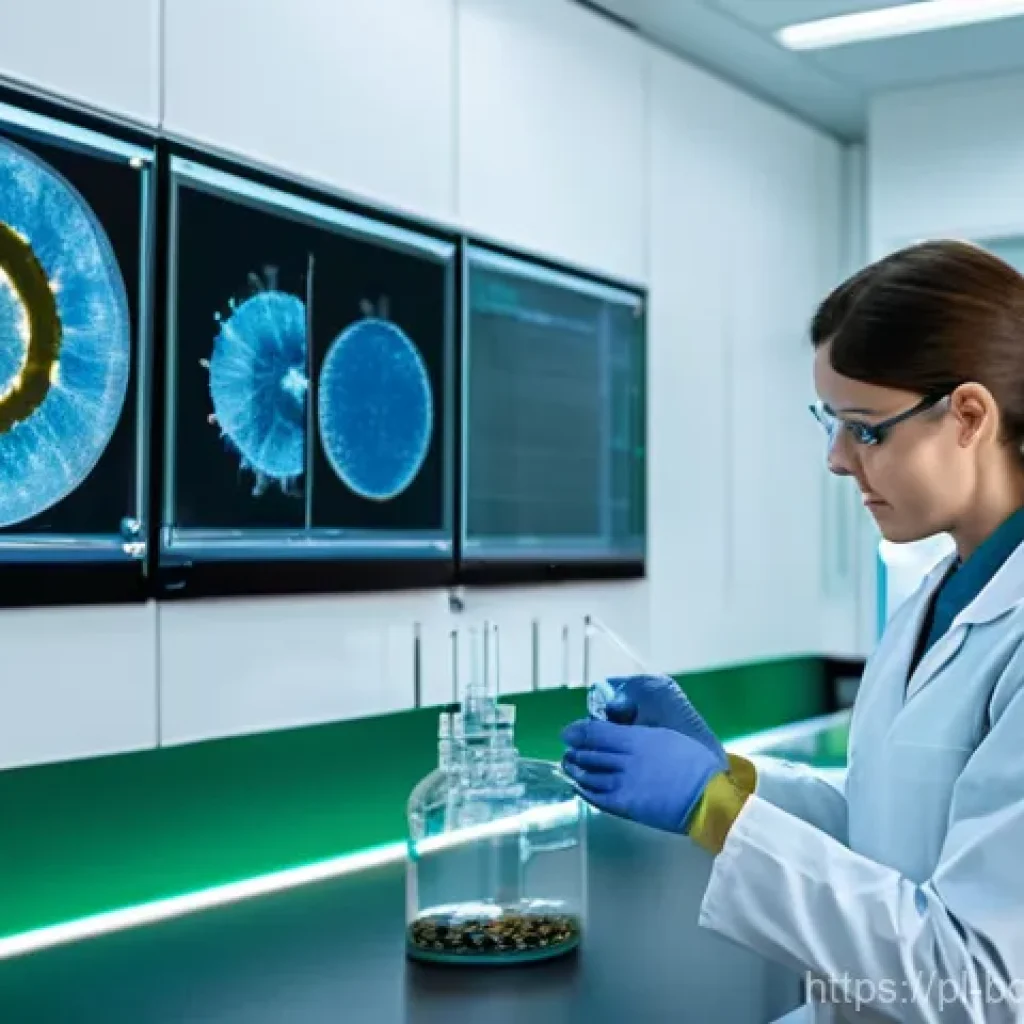 바이오연료 발전의 품질 관리 - **Prompt 1: High-Tech Biofuel Quality Assurance Laboratory**
    A bright, ultra-modern laboratory i...