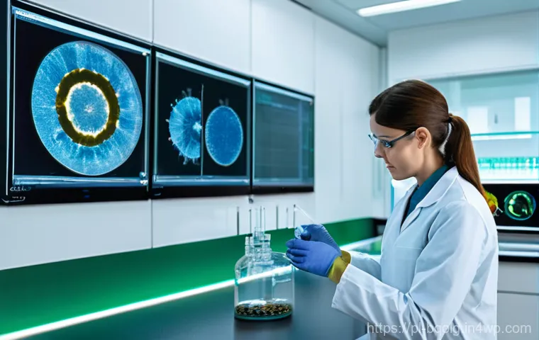 바이오연료 발전의 품질 관리 - **Prompt 1: High-Tech Biofuel Quality Assurance Laboratory**
    A bright, ultra-modern laboratory i...