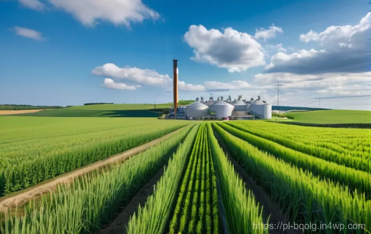 바이오연료 발전의 위험 관리 전략 - Image Prompt 1: "Sustainable Harvest for Bioenergy in the Polish Countryside"**