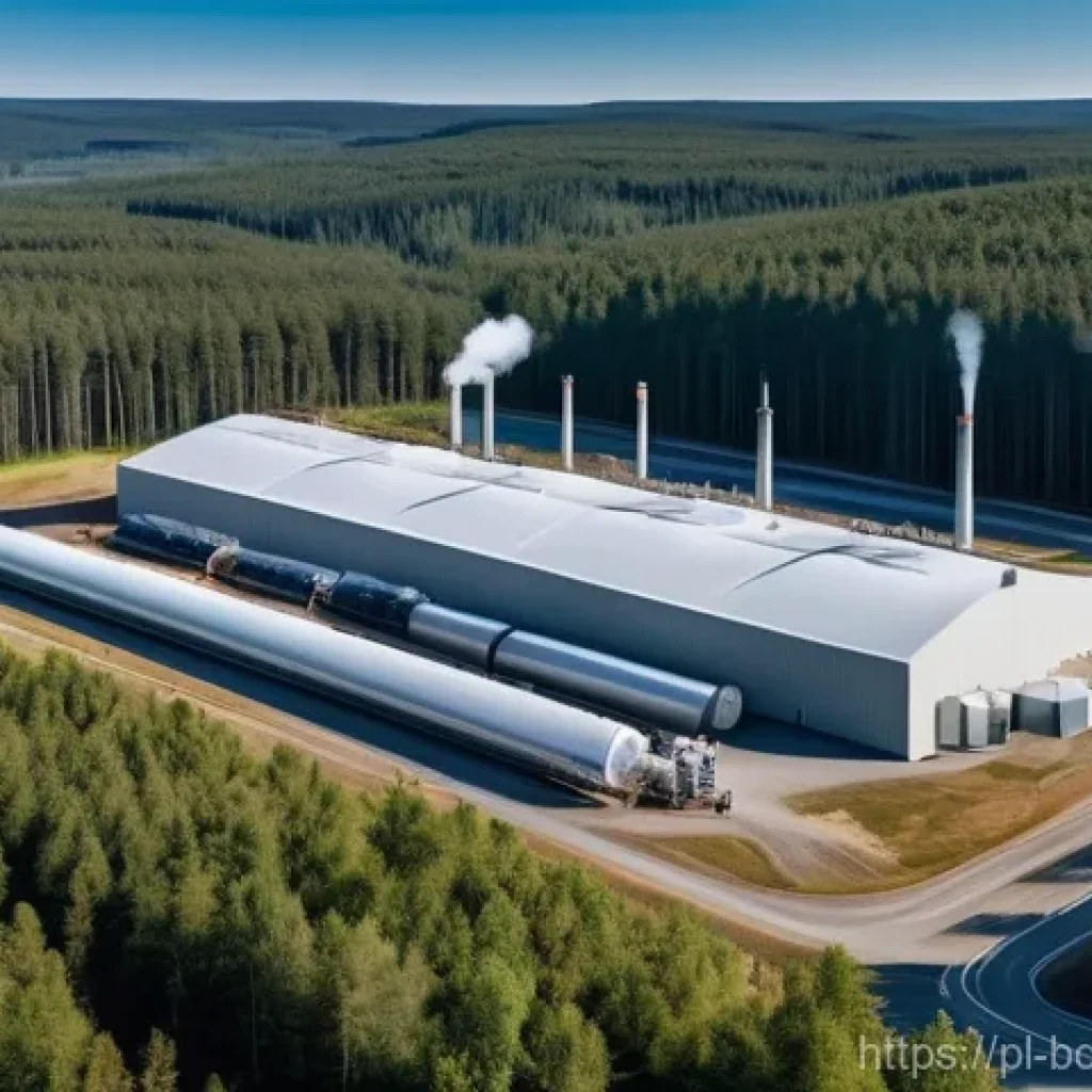 바이오연료 발전의 글로벌 사례 - **Prompt:** A serene and expansive Nordic landscape under a clear, crisp sky, showcasing vast, susta...