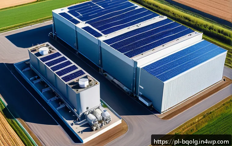 바이오연료 발전의 국제 규제 동향 - A modern European biorefinery facility in Germany during daytime, featuring advanced biotechnology e...